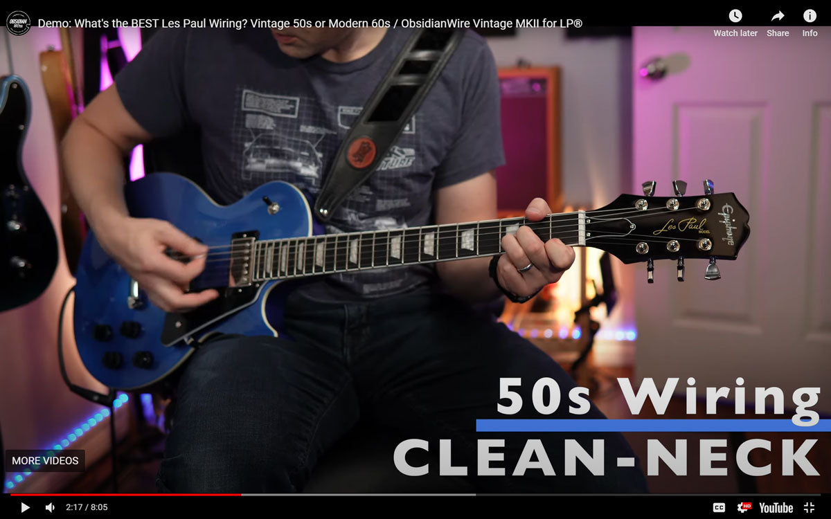 Charger la vidéo: Vidéo de démonstration - Le meilleur câblage Les Paul